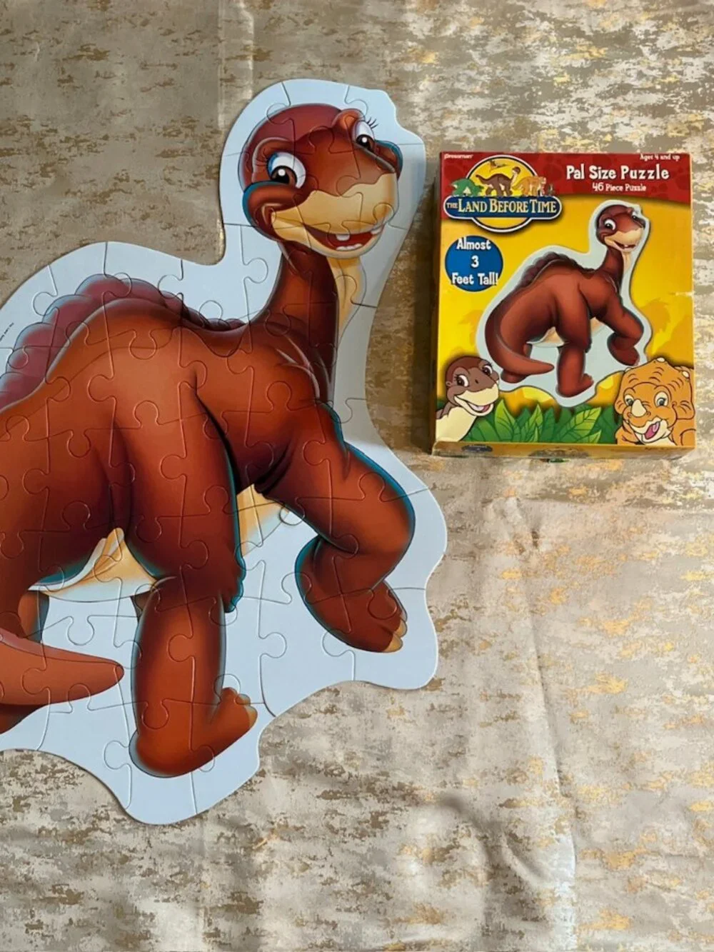 Pressman Land Before Time Dinosaur Floor Puzzle Pal Size 3' Tall 46 Pc Vtg 2004